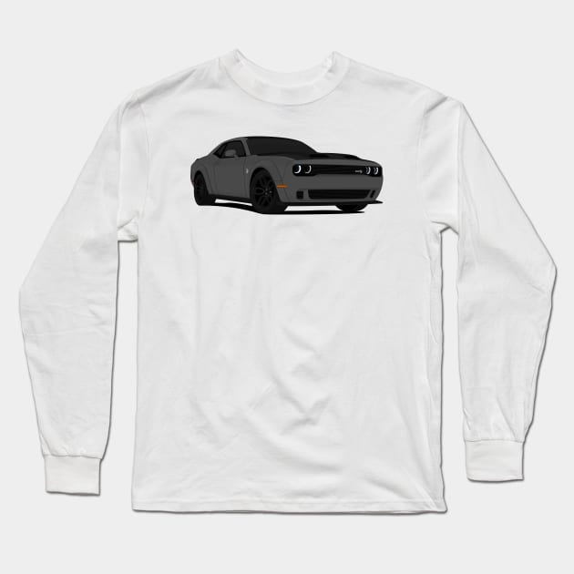 HELLCAT DARK-GREY Long Sleeve T-Shirt by VENZ0LIC